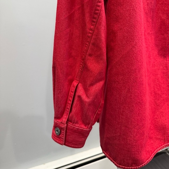 Liz Claiborne Red Button-Up Shirt Jacket Size M - Picture 4 of 7